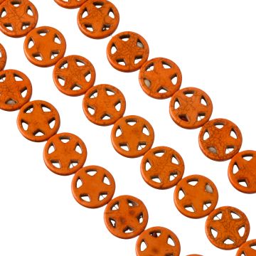 Howlit gwiazdka w kółku pomarańczowa 20mm