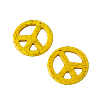 Howlit pacyfka zawieszka żółta 45mm