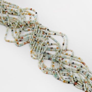 Amazonit kostka gładka 2,5x2,5mm