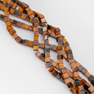 Tygrysie oko kostka gładka 8x8mm