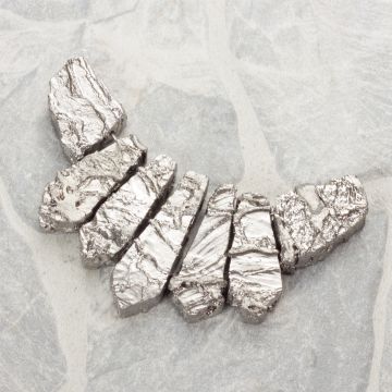 Kwarc platerowany zestaw do naszyjnika 7 części srebrny