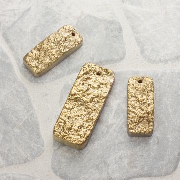 Kwarc prostokąty zestaw złoty