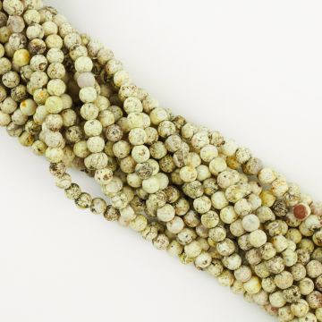 Agat żółty kulka gładka matowa 6mm