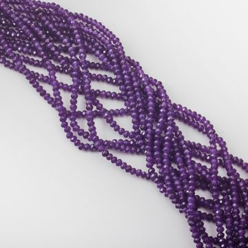 Agat oponka fasetowana ciemnofioletowa 3x4mm