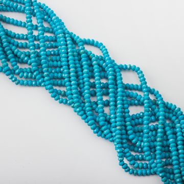 Magnezyt oponka fasetowana niebieska 3x4,5mm