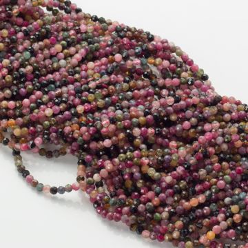 Turmalin kulka fasetowana multikolor 3,5mm - na sznury