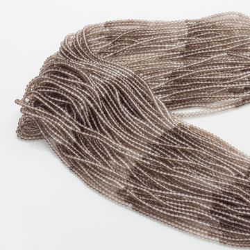 Kwarc dymny kulka fasetowana cieniowana grafitowa 2mm 32cm