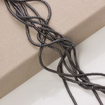 Hematyt platerowany walec natural 3x2mm