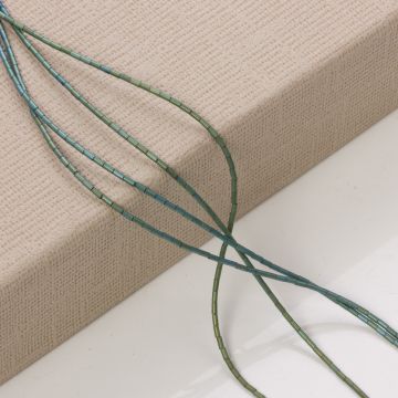 Hematyt platerowany słupek okrągły mat emerald 3x1,5mm