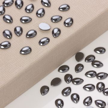 Hematyt platerowany kaboszon łezka natural 14x10mm