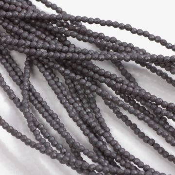 Hematyt platerowany kulka fasetowana mat natural 2mm