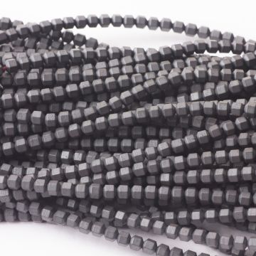 Hematyt platerowany baryłka mat natural 3mm