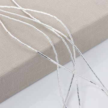 Hematyt platerowany słupek okrągły silver 4x2mm