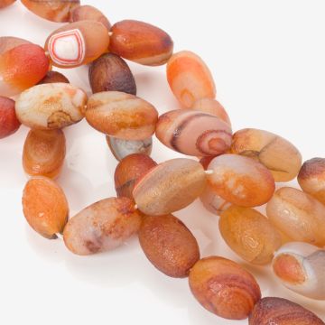 Agat antyczny oliwka landrynkowa 27.5x18.5mm