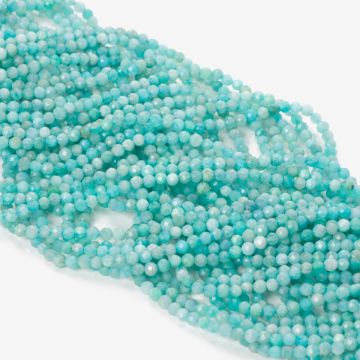 Amazonit kulka fasetowana klasa A 3,5mm