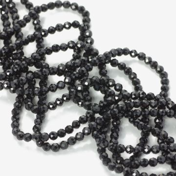 Spinel kulka fasetowana 3mm - na sznurze