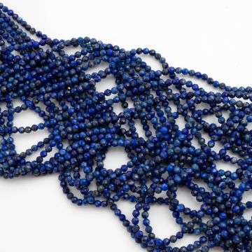Lapis lazuli kulka fasetowana 2,5mm - na sznurze Lapis lazuli kulka fasetowana 2,5mm - na sznurze