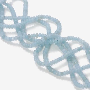 Jadeit oponka fasetowana baby blue  4x2mm