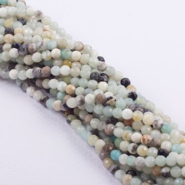 Amazonit kulki fasetowane 4,5mm - na sznury Amazonit kulki fasetowane 4,5mm - na sznury