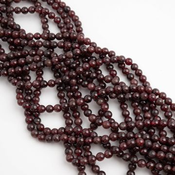 Granat kulka gładka 5mm