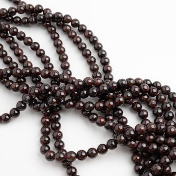 Granat kulka gładka 6mm