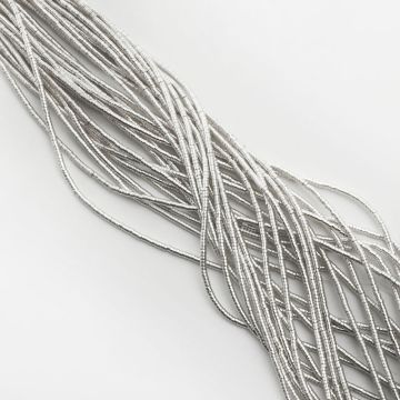 Hematyt krążek płaski light silver satine 2x1mm - II gatunek