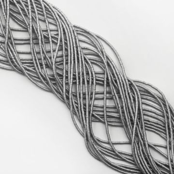 Hematyt krążek płaski mat silver 2x1mm