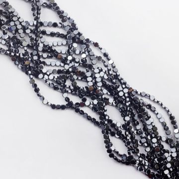 Hematyt płaski sześciokąt natural 4mm