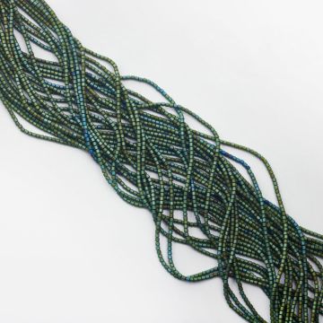 Hematyt walec mat emerald 2x2mm