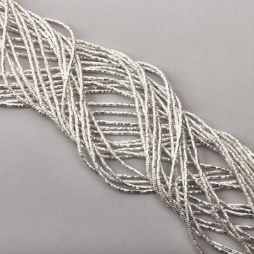 Hematyt przekładka śrubka light silver satine 2x1mm - II gatunek