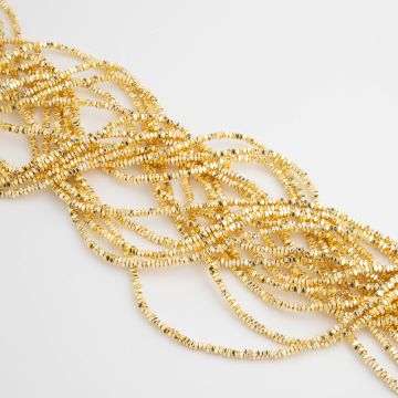 Hematyt przekładka poduszka light gold 2x1,5mm