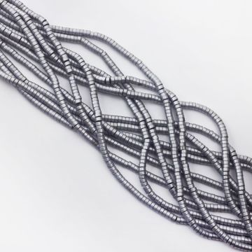 Hematyt krążek płaski mat silver 4x2mm