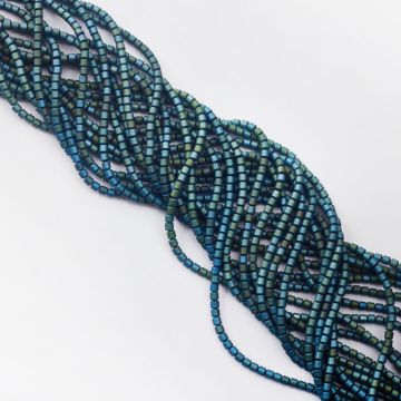 Hematyt walec mat emerald 3x3mm