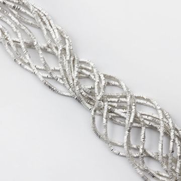 Hematyt przekładka poduszka light silver satine 3x1mm