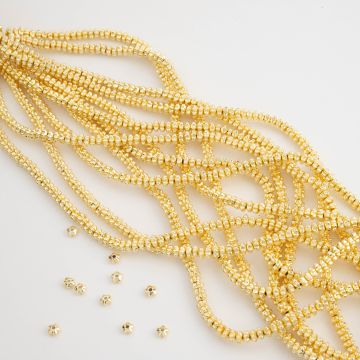 Hematyt przekładka kwiatek light gold 4x2mm