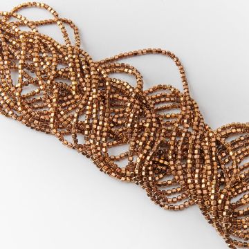 Hematyt przekładka baryłka bronze 3mm