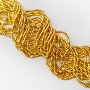 Hematyt oponka fasetowana light gold mat 4x2mm