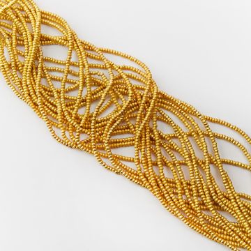 Hematyt oponka fasetowana light gold mat 3x2mm