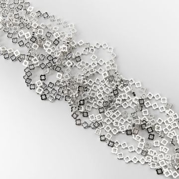 Hematyt przekładka koniczyna marokańska wycięta light silver 8mm