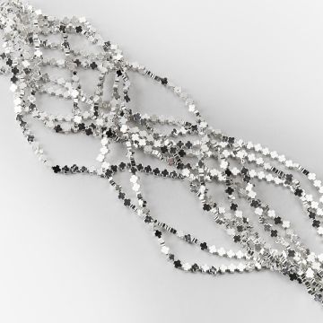 Hematyt przekładka krzyż równoramienny light silver 4mm