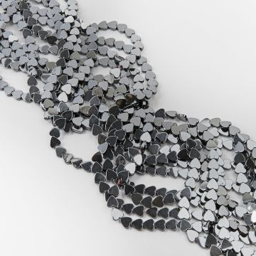 Hematyt przekładka serce płaskie natural 8mm