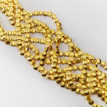 Hematyt przekładka muszelka light gold 8mm