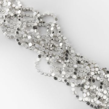 Hematyt przekładka kwiatek ozdobny light silver 7x3,5mm