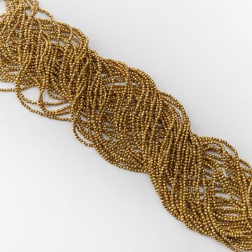 Hematyt kulka fasetowana sharp cut gold 2mm