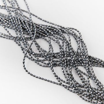 Hematyt oliwka fasetowana sharp cut natural 3x5mm