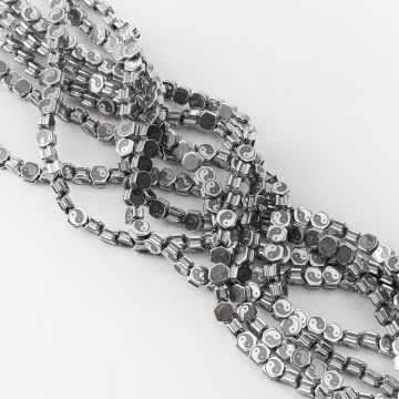 Hematyt koralik do bransoletek shambalowych Yin i yang silver 8,5mm