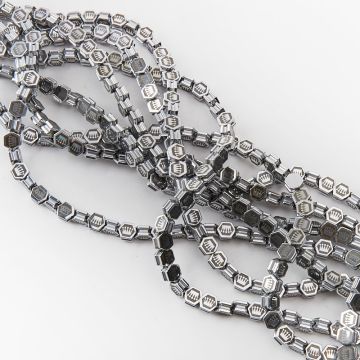 Hematyt koralik do bransoletek shambalowych korona silver 8,5mm
