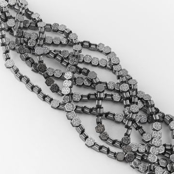 Hematyt koralik do bransoletek shambalowych lilijka natural 8,5mm