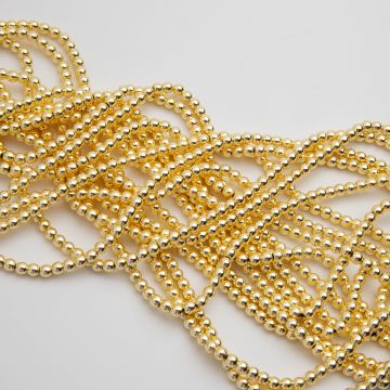Hematyt kulka gładka light gold 4mm - na sznurze Hematyt kulka gładka light gold 4mm - na sznurze