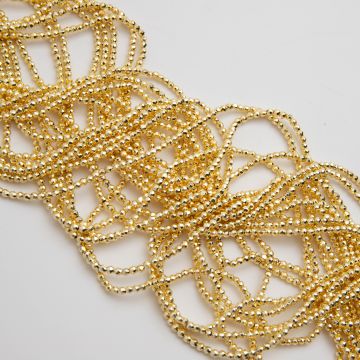 Hematyt kulka fasetowana light gold 2,5mm - na sznurze